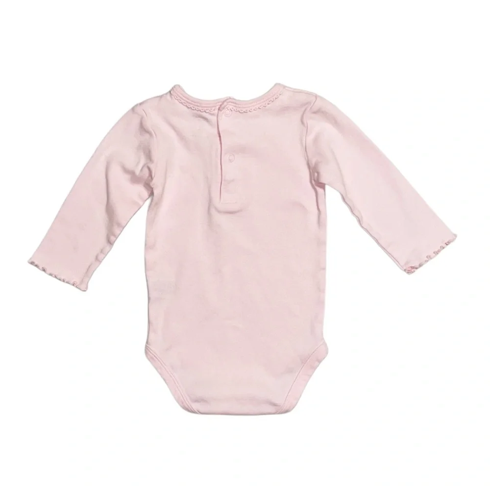 CARTER'S Baby Girl Pink Long Sleeve Onesie Size 9 Months